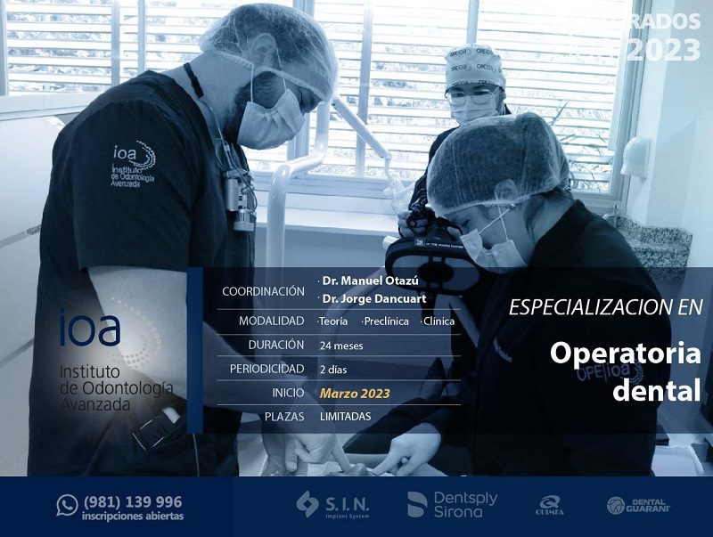 Especialización en Operatoria Dental Curso iniciado