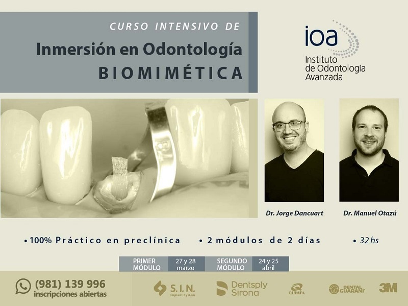 Curso Intensivo de Inmersión en Odontología Biomimética